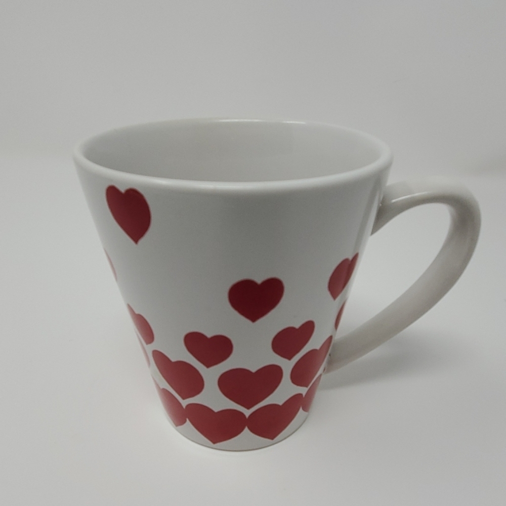 Hearts coffee or tea mug